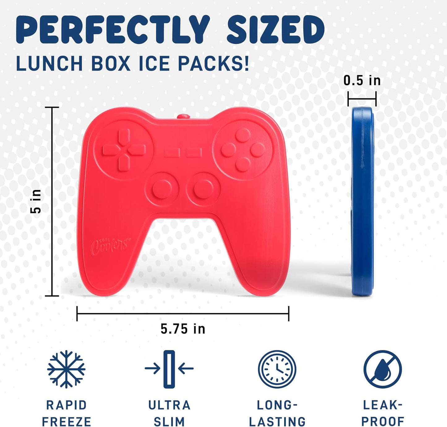 Cool Coolers Kids Lunch Box Ice Packs, Slim Ice Packs for Lunch Bags, Lunch Ice Packs ReusableMulticolored 4 Pack (Butterfly)