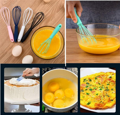 Silicone Whisk Colorful Kitchen Mini Silicone Whisks