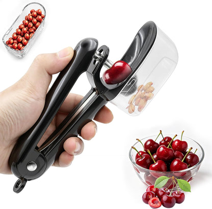 Cherry Pitter with Storage Box| Handheld Cherry Pit Olive Seed Remover Tool