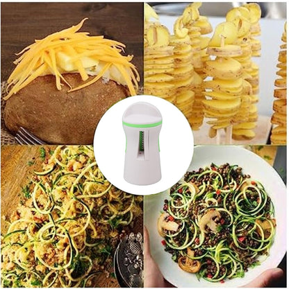 Handheld Spiralizer Vegetable Cutter Detachable Ergonomic Abs Handheld Vegetable Spiralizer For Kitchen Graters, Peelers Slicers Kitchen Tools