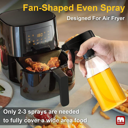gmisun Oil Sprayer for Cooking, Olive Oil Spray Bottle, 10oz Food-Grade Plastic Oil Spritzer Mister, Refillable Oil Dispenser Bottle for Salad, BBQ, Grilling, Kitchen Baking, Roasting