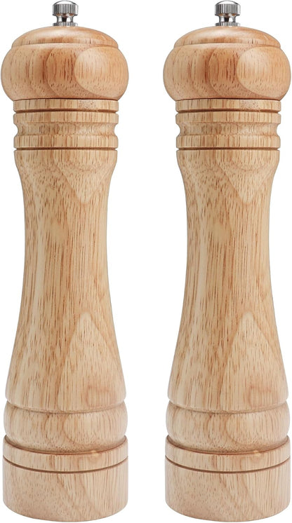 Gulex Wood Pepper Grinder Pepper Mill Adjustable Coarseness 8 Inch Retro