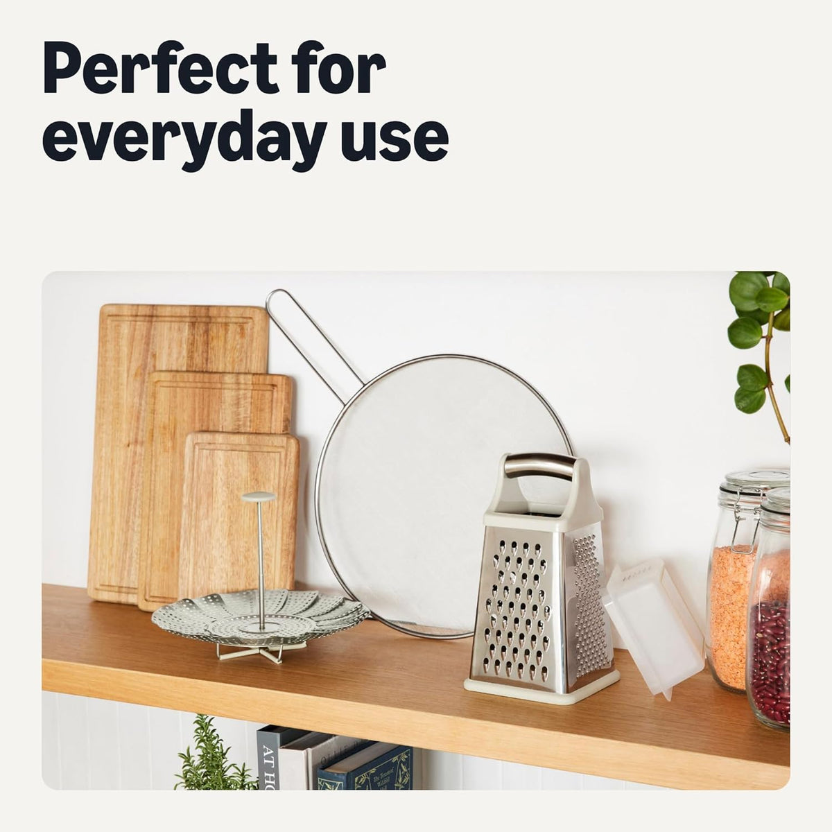 Amazon Basics Extendable Steamer Basket for Vegetables, Dumplings and Seafood, Expands from 5.6 to 9.25 in., Stainless Steel, Dishwasher-Safe