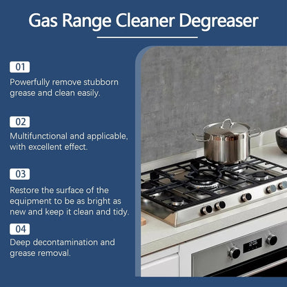 Range Hood & Stove Build Up Degreaser Cleaner, Duty Stove and Oven and Degreaser for Glass Tops, Oven Racks, BBQ Grills, Range Hoods and more