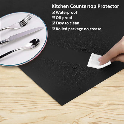 Silicone Mat Heat Resistant Mats for Countertop, Large Silicone Mats for Crafts Kitchen Counter Workbench Table protector, Size 36x24 inches Thick 2mm,Rolled Package,Light Blue