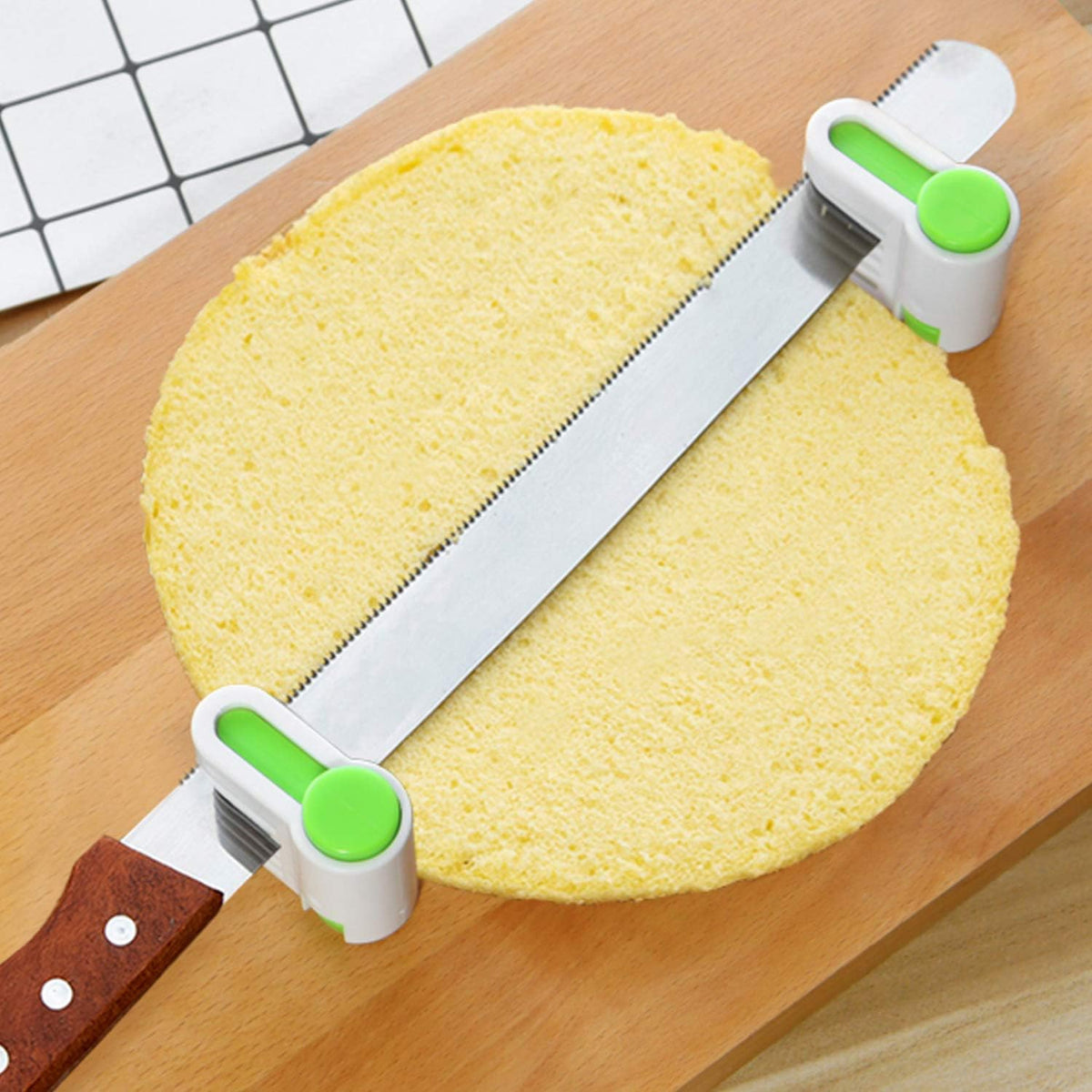 AUEAR, 2 Sets DIY Cake Leveler Slicer Adjustable Bread Cutter 5 Layers for Toast Kitchen Fixator Tool