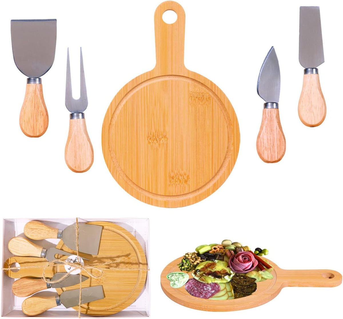4 Set Bridal Shower Game Prizes for Winners, Cheese Board Gifts for Guests