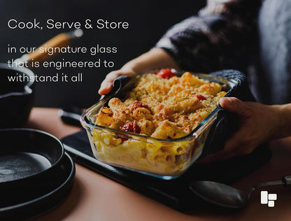 Glass Food Storage Containers | 3 Pack Large Set 52oz/6.4 cup | BPA-Free Airtight LeakProof Lid | Glass Food Containers | Glass Containers with Lids | Oven, Freezer & Dishwasher Safe