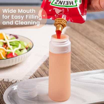 MICEBAY 2 oz Condiment Squeeze Bottles, Leakproof Salad Dressing Container