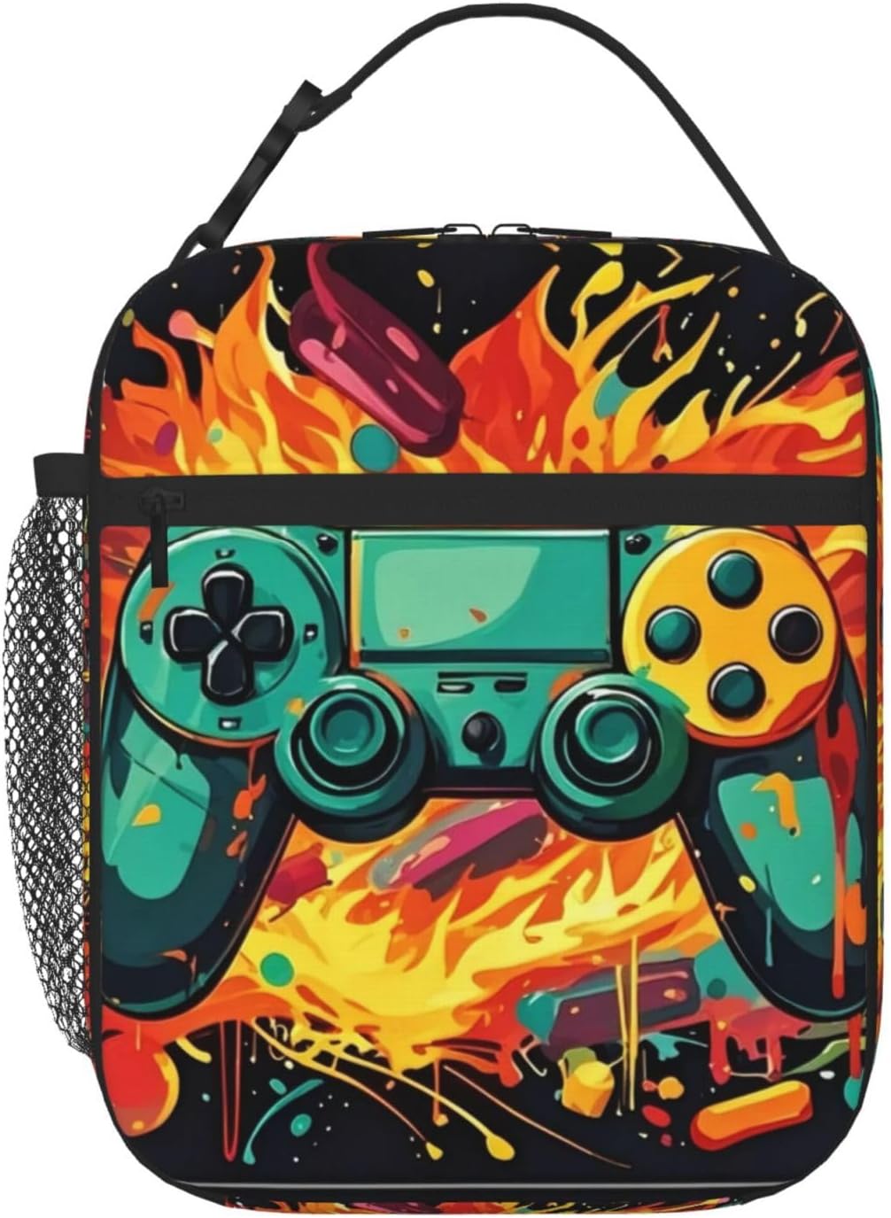 Dinosaur Volcano Insulated Lunch Bag for Women & Men, Reusable Leak-Proof Lunch Box with Cooler Compartment, Lunch Tote for Adults Work Travel Picnic Durable & Washable