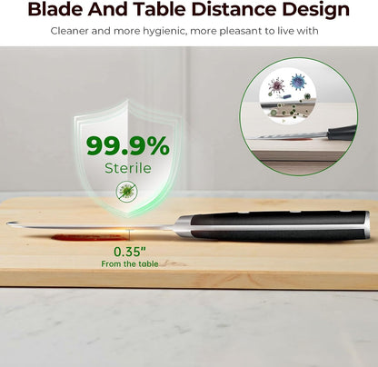 CoquusAid 5 inch Kitchen Utility Knife, Serrated Blade Tomato Knife