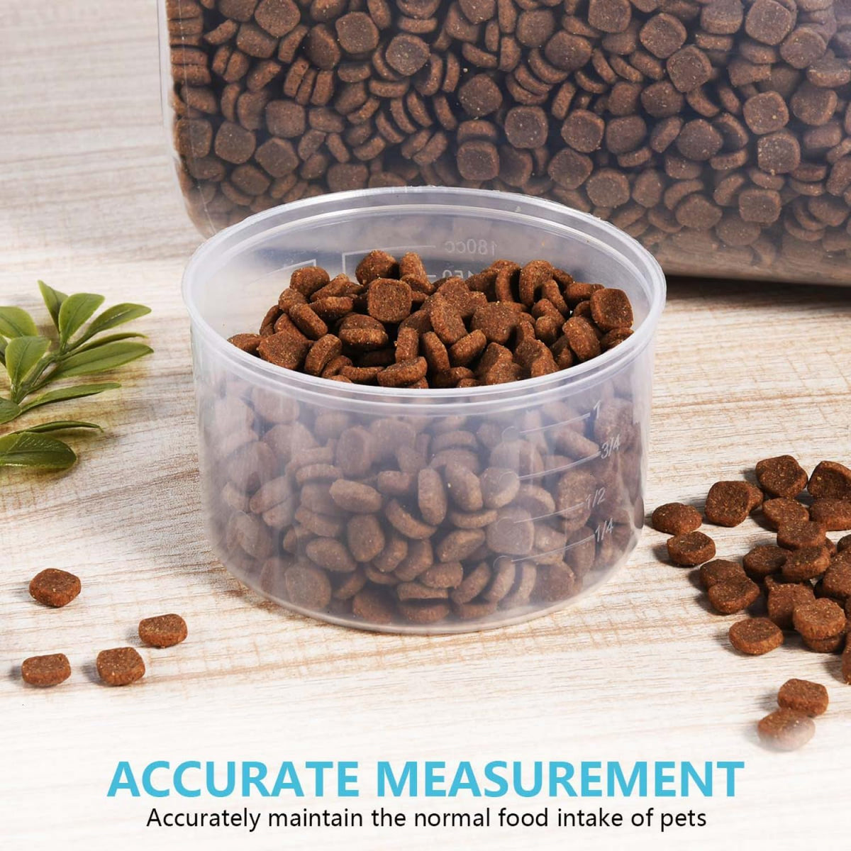 SenseYo Pet Food Storage Container 2lb 2.5L Translucent Cat Dog Food Storage Container Dispenser with Measuring Cup Pour Spout Sealed Cover for Pets (Pink 1pcs)