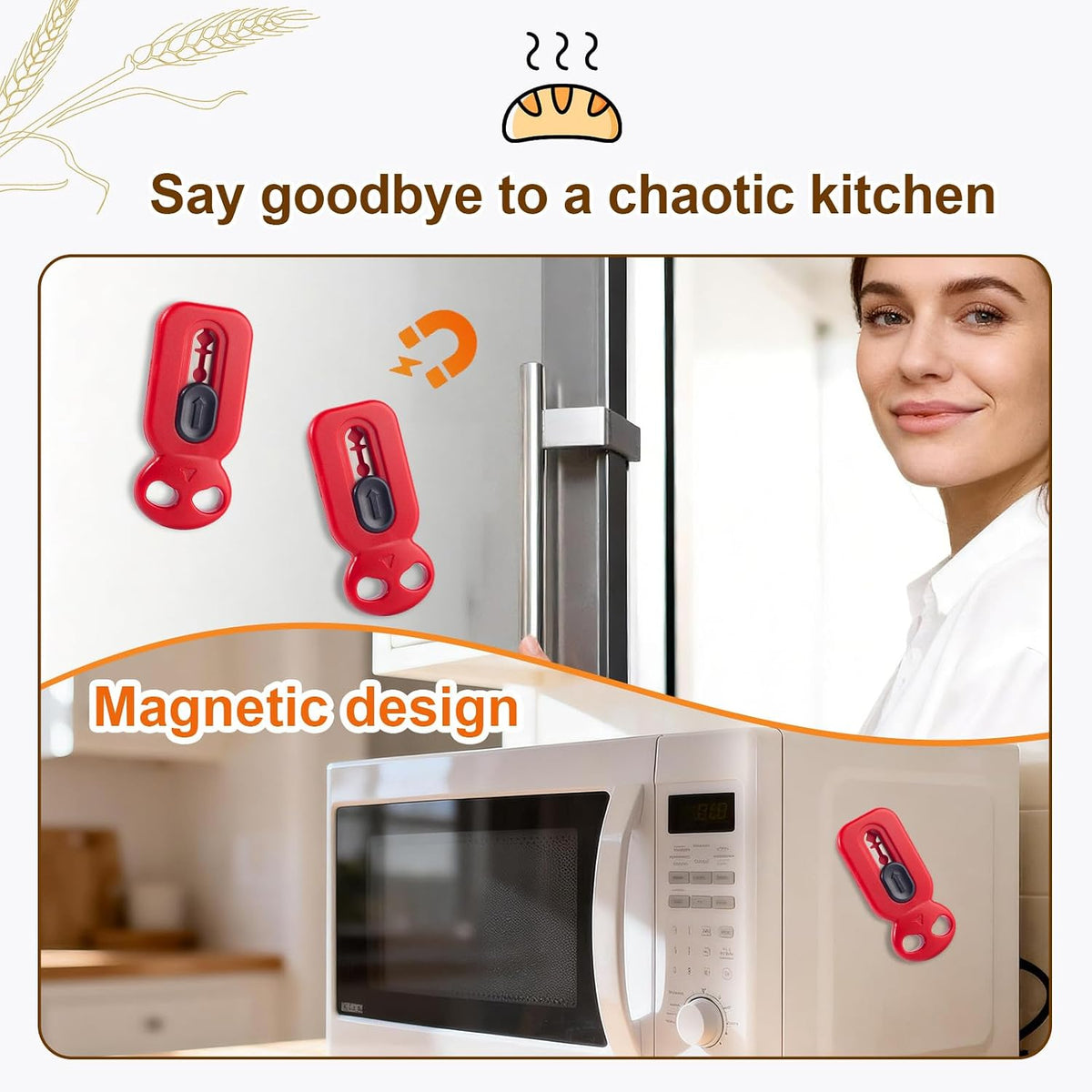 Magnetic Retractable Bread Lame,10 Replaceable Blades Dough Scoring Tool for Sourdough Baking