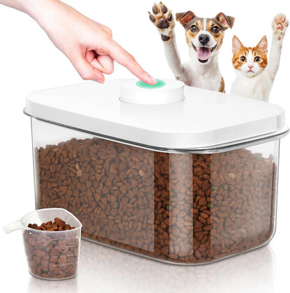TBMax Dog Cat Food Storage Container 12Lbs with Airtight Flip-up Lid, Large Pet Food Dog Treat Container with Scoop, Airtight Food Storage Bin for Kitchen Organization