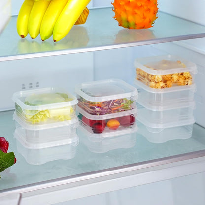 10 Pcs Meal Prep Containers, Reusable BPA Free Food Storage Containers with Lids, 12 oz Square Freezer Storage Boxes, Plastic Food Storage Container for Kitchen（12 x 12cm）