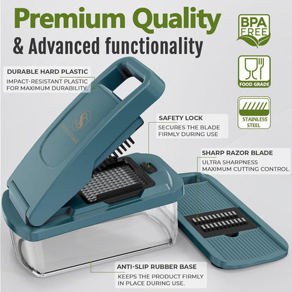 Multifunctional Vegetable Chopper & Mandoline Slicer, Veggie Chopper