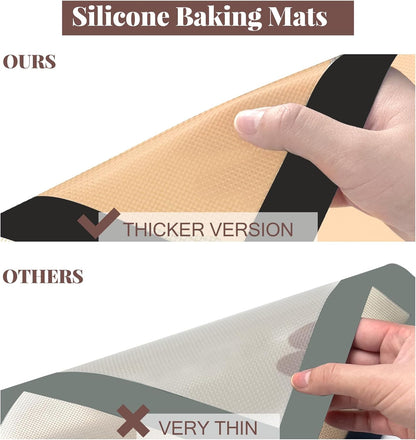 Koolstuffs Silicone Baking Mat, Nonstick and Reusable, 3 Pack