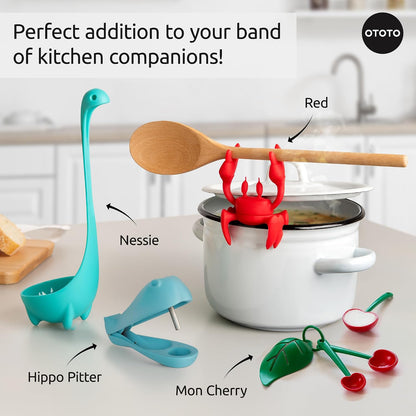 OTOTO Hippo Cherry and Olive Pitter - Unique Kitchen Gadgets, Cooking Gifts for Women, Kitchen Essentials, Kitchen Utensils, Cute Gifts, Kitchen Accessories, Gift for Kids