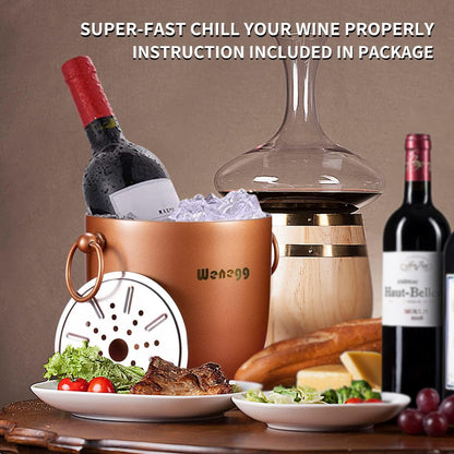 Ice Bucket with Lid, Scoop, Tongs and Strainer - Well Made Insulated Stainless Steel Keep Ice Frozen Longer - Ideal for Cocktail Bar, Parties, Chilling Wine, Champagne - 3 Liter (Stainless Steel)