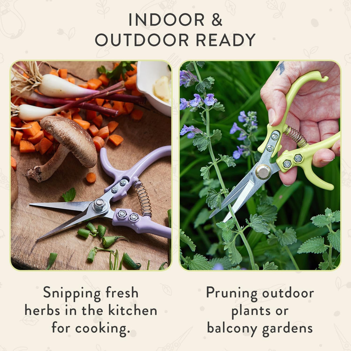 Modern Sprout Pruning Shears - Garden Snips - Herb Scissors - Sage 1-Pack
