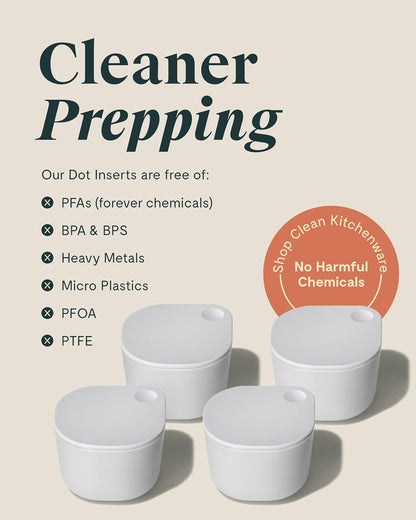Caraway Glass Food Storage - 4.4 Cup Glass Container - Ceramic Coated - Easy to Store, Non Toxic, Non Stick Lunch Box Container with Lids - Dishwasher, Oven, & Microwave Safe - Mist