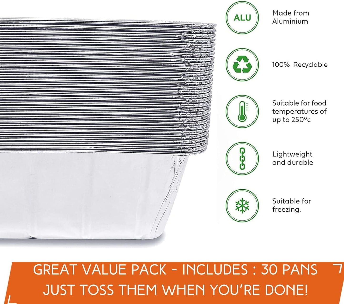 Findful 30-Pack Drip Pans Liners for Blackstone Griddle Accessories, Aluminum Foil Pan Disposable for 17" 22" 28" 36" Blackstone Griddle Drip Tray Holder Grill Rear Grease Catcher Cup