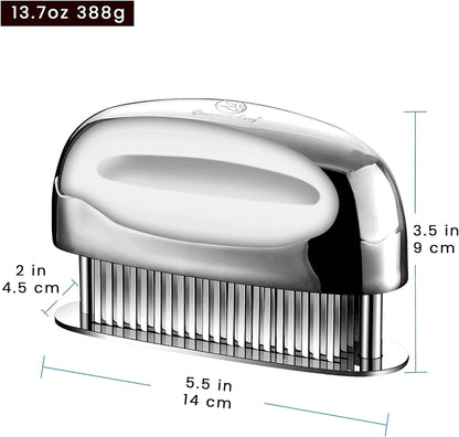 Gourmet Easy Meat Tenderizer Tool with 60 Sharp Blades & Non-slip Handle