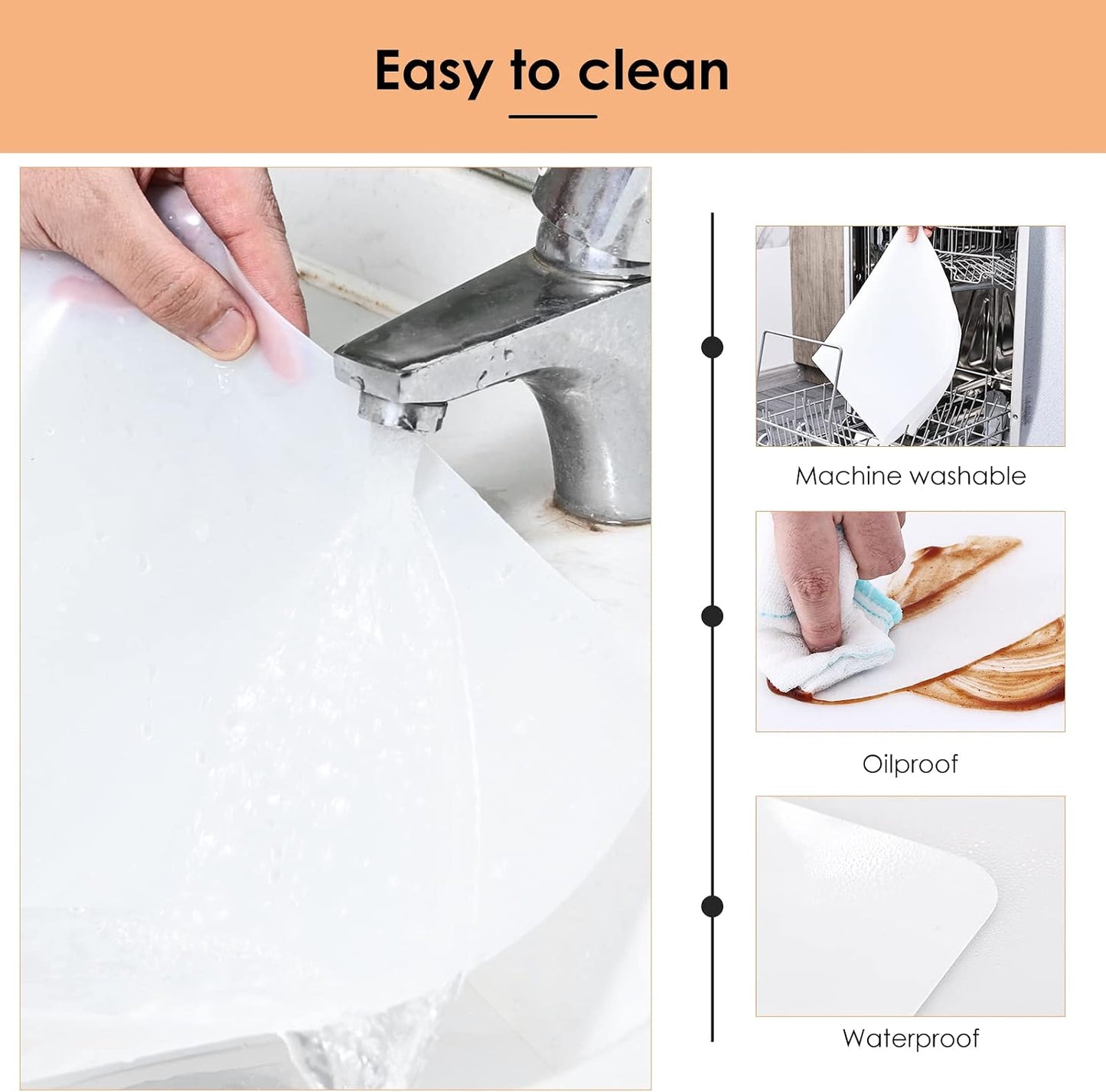 KitchenRaku Extra Large Silicone Mat for Kitchen Worktop Protector, Thickened Nonstick Heat Resistant Countertop Mat, Nonskid Placemat, Craft Mat, Table Mat (Grey, 23.6"x31.5")