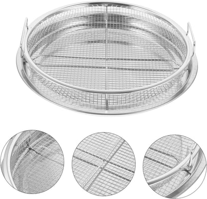 POPETPOP Stainless Steel Barbecue Tray Set for Outdoor Grilling Snacking and Baking Includes Grill Prep Trays Oil Drain Plate