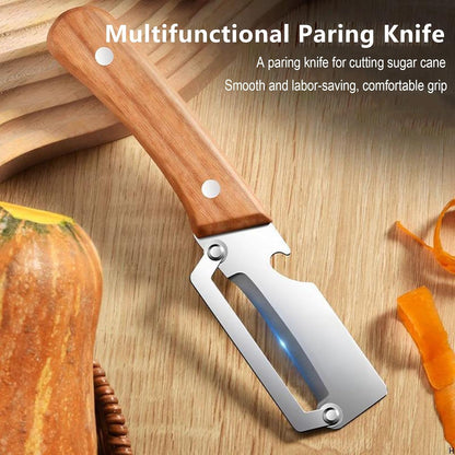 2026 New Utilira 2 PcsMultifunctional Vegetable Julienne Peeler, Kitchen Multi-Function Stainless Steel Thickened Fruit Peeler Knife, With Built-In Bottle Opener For Peeling Fruits, Vegetables