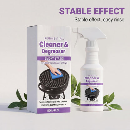 Grill Cleaner - 120ml Grill Grate Cleaner | Professional Degreaser Spray, Versatile Indoor Outdoor No Scrub Gentle Degreaser For Burnt Food Grease Grime Removal Grates Racks Pellet Burners