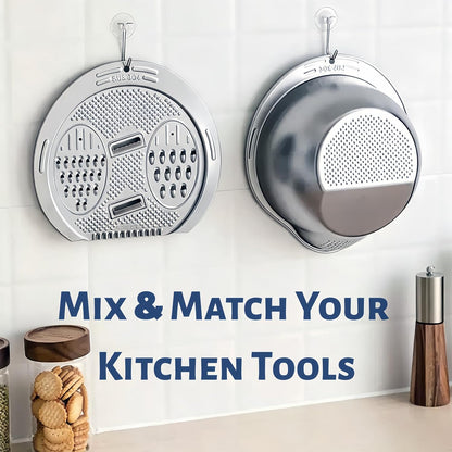 DOPMEP Rice Washer Strainer Bowl, Stainless Steel Colander with Side Drainers - Ideal for Soaking, Washing, Cleaning, and Rinsing Rice, Fruits, Vegetables & Beans, Versatile Kitchen Tool