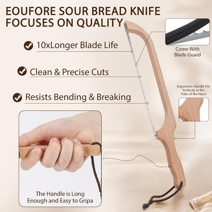 Bread Knife and Cutting Board Kit,with Adjustable Thickness