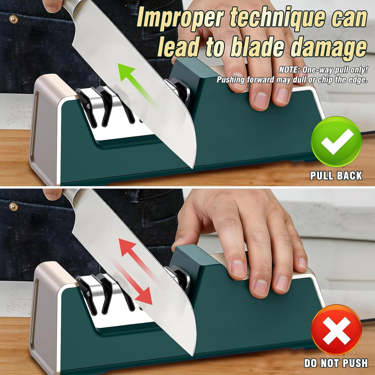 VIDOME Professional 3-Stage Electric Knife Sharpener
