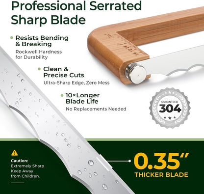 keechee Adjustable Bread Knife for Sourdough and Homemade Loaves