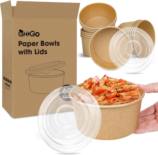 Ginkgo 30 oz Disposable Meal Prep Containers with Lids