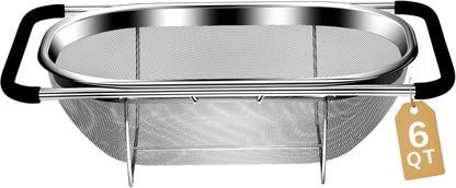 4-in-1 Colander with Bowl Set — Patented 360° Rotatable Strainer Bowl with 3 Graters, Snap-On Lid & Non-Slip Base, Funny Kitchen Present for Women, Aesthetic Pasta Fruit Vegetable Strainer (Beige)
