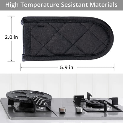 Cast Iron Skillet Handle Covers,Pot Handle Covers Heat Resistant,Pot Holders for Kitchen Heat Resistant,Machine Washable Handle Mitts 2 PCS(Striped)