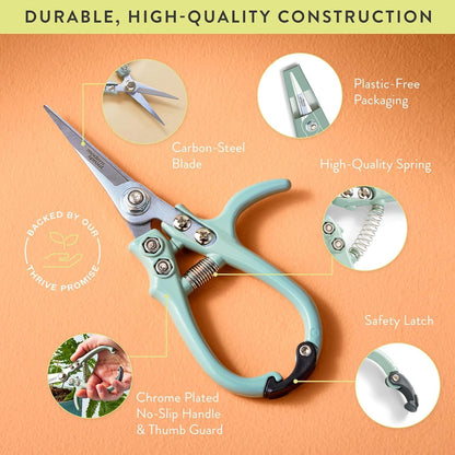 Modern Sprout Pruning Shears - Garden Snips - Herb Scissors - Sage 1-Pack