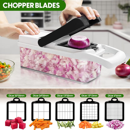 Multi 23-in-1 Pro Vegetable Chopper & Mandoline Slicer, 10 Blade-in-1