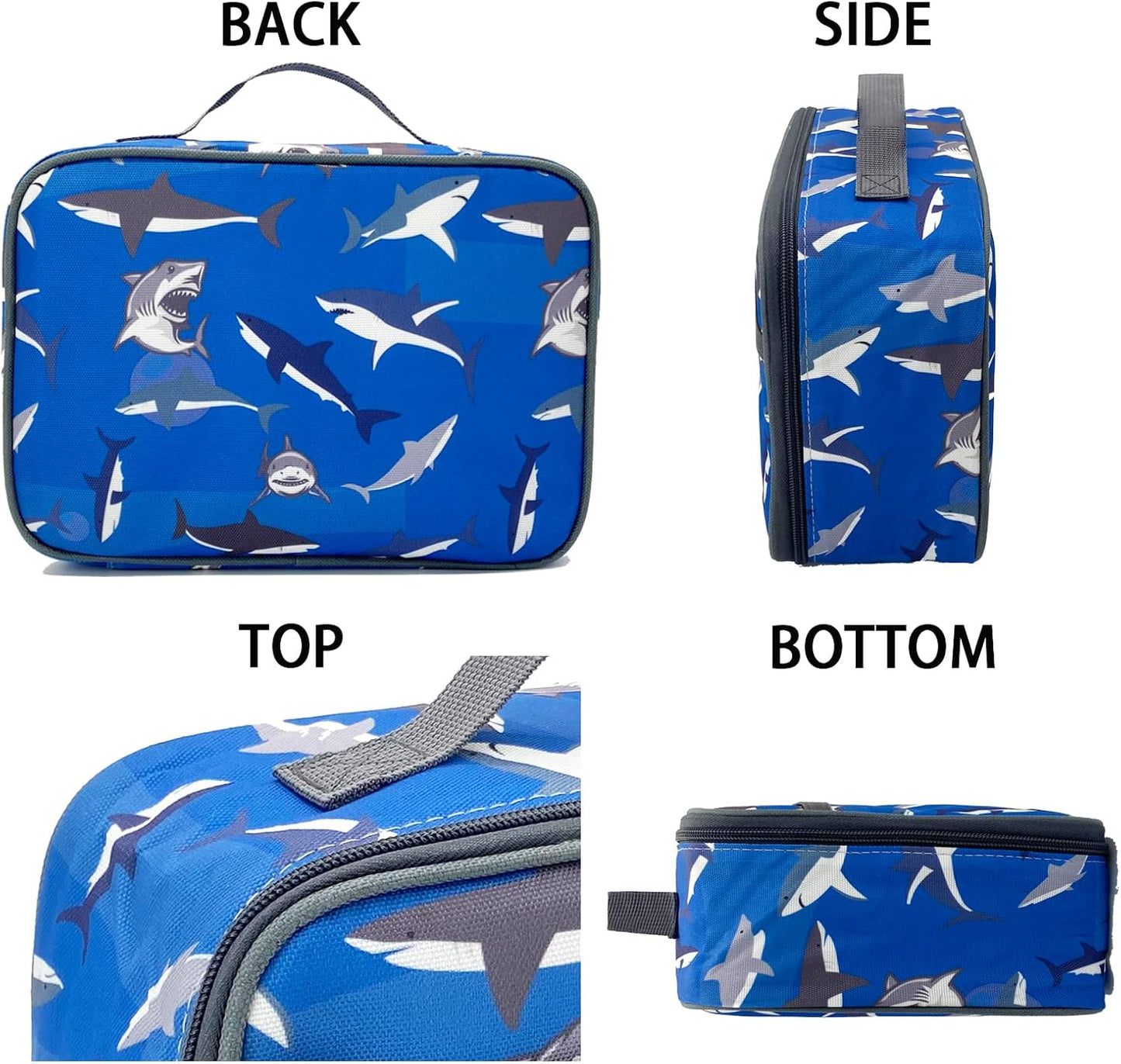 Kulle Space Lunch Box for Kids, Insulated Lunch Bag for Boys, Large Capacity Thermal Tote for School, Office, Daycare - Rocket Design, Washable & Leakproof