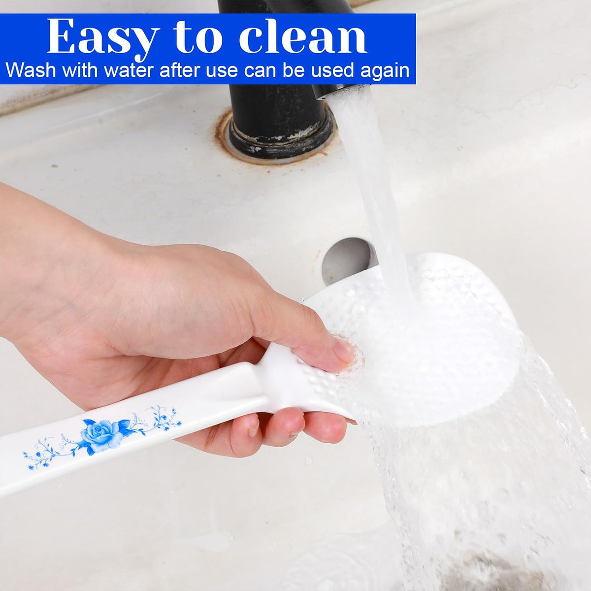 Mabor 2PCS Non Stick Rice Scooper, 8 Inch White Plastic Rice Paddle