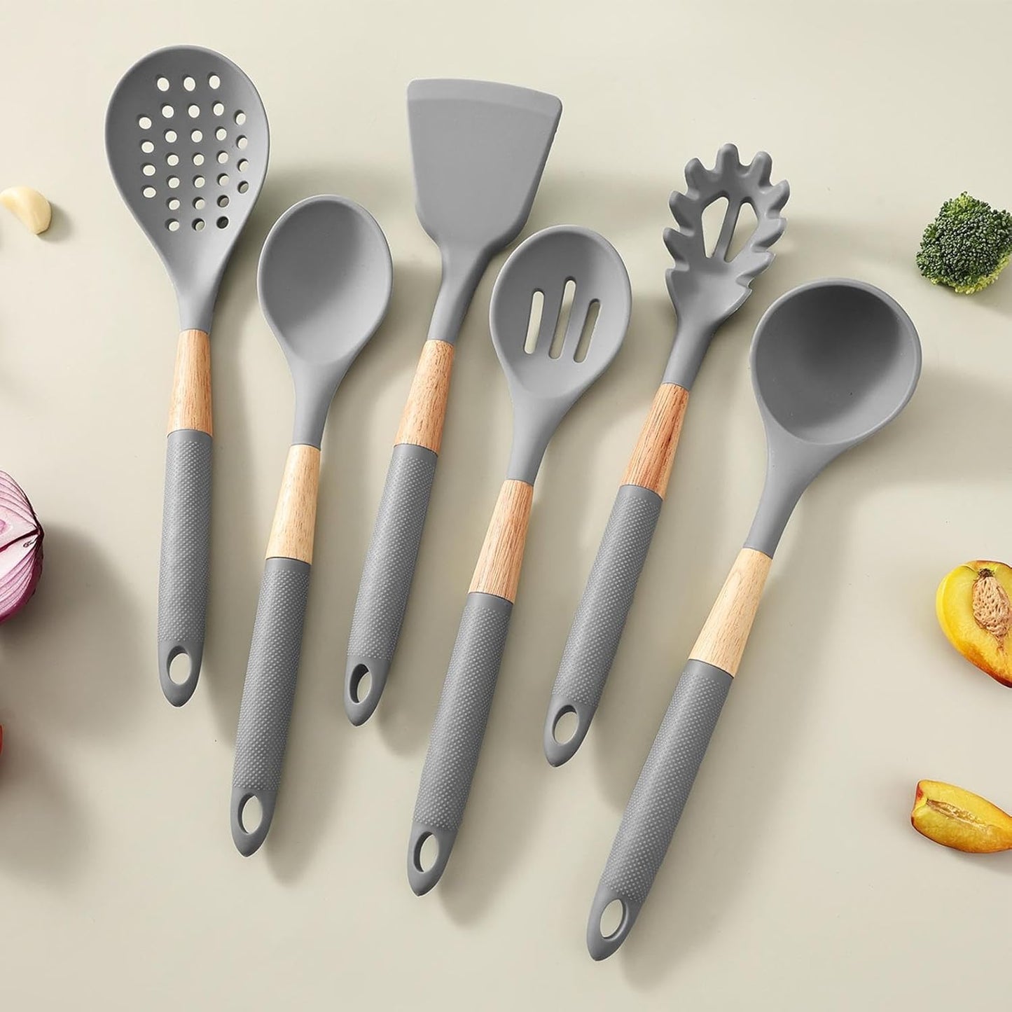 Cooking Utensils Set, With Holder, 1set, Silicone Kitchen Utensils Set, Silicone Spatulas, Food Grade Non Stick Coating Design, For Home Restaurant Camping