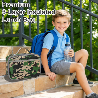 FlowFly Kids Lunch box Insulated Soft Bag Mini Cooler Back to School Thermal Meal Tote Kit for Girls, Boys, Astronaut - Colors A