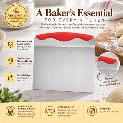 Mrs. Anderson’s Baking Giant Layer Cake Spatula, Stainless Steel with Non-Slip Silicone Handle