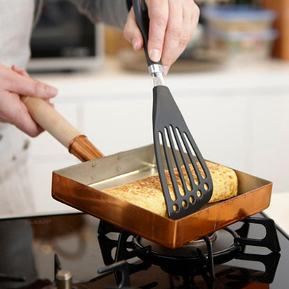 Left Handed Fish Spatula Stainless Steel Egg Flipper 12” | Fish Turner Spatula Slotted Turner Utensils Seki Japan
