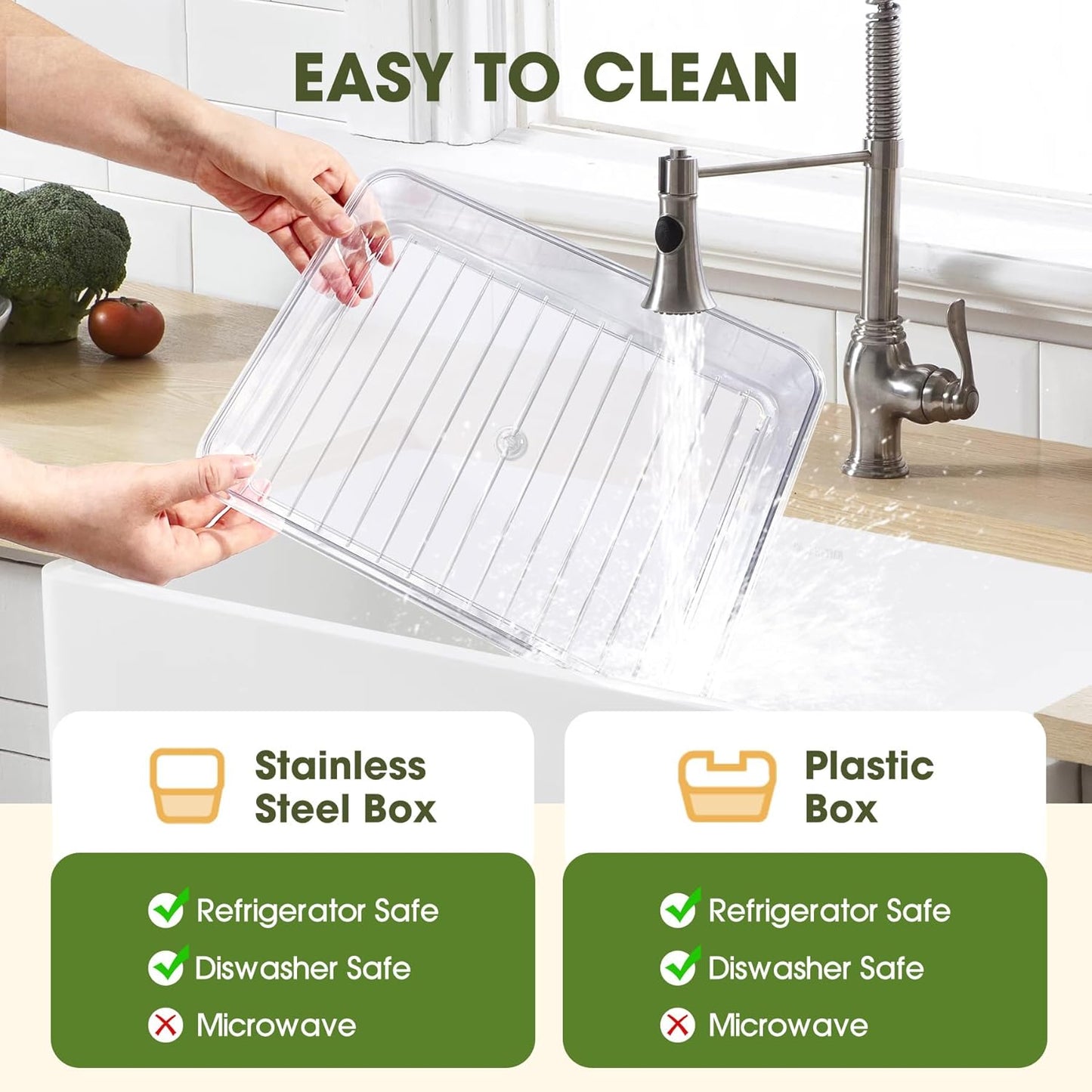 WanshengLe 6 in 1 Snackle Box 3.82L with Lid & Handle, 4 PCS Stainless Steel Snack Box and 2 PCS Plastic Box, 6 Detachable & Dishwasher Safe Snacklebox, Divided Container Box for Snack Fruit Nut