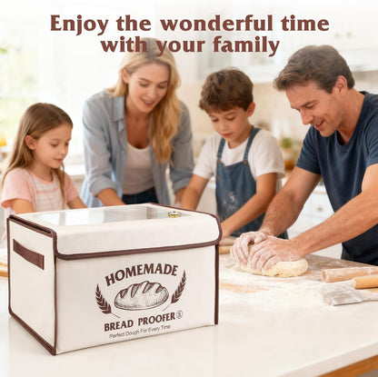 Bread Proofing Box with Shelf, Foldable dough proofing box with 24H Timer