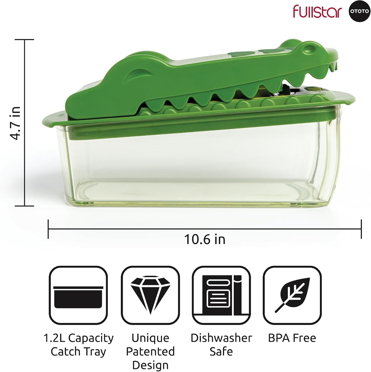 Fullstar X OTOTO Croc Chop - Vegetable Chopper & Spiralizer