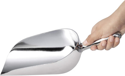 New Star Foodservice 34509 One-Piece Cast Aluminum Round Bottom Bar Ice Flour Utility Scoop, 5-Ounce, Silver (Hand Wash Only)